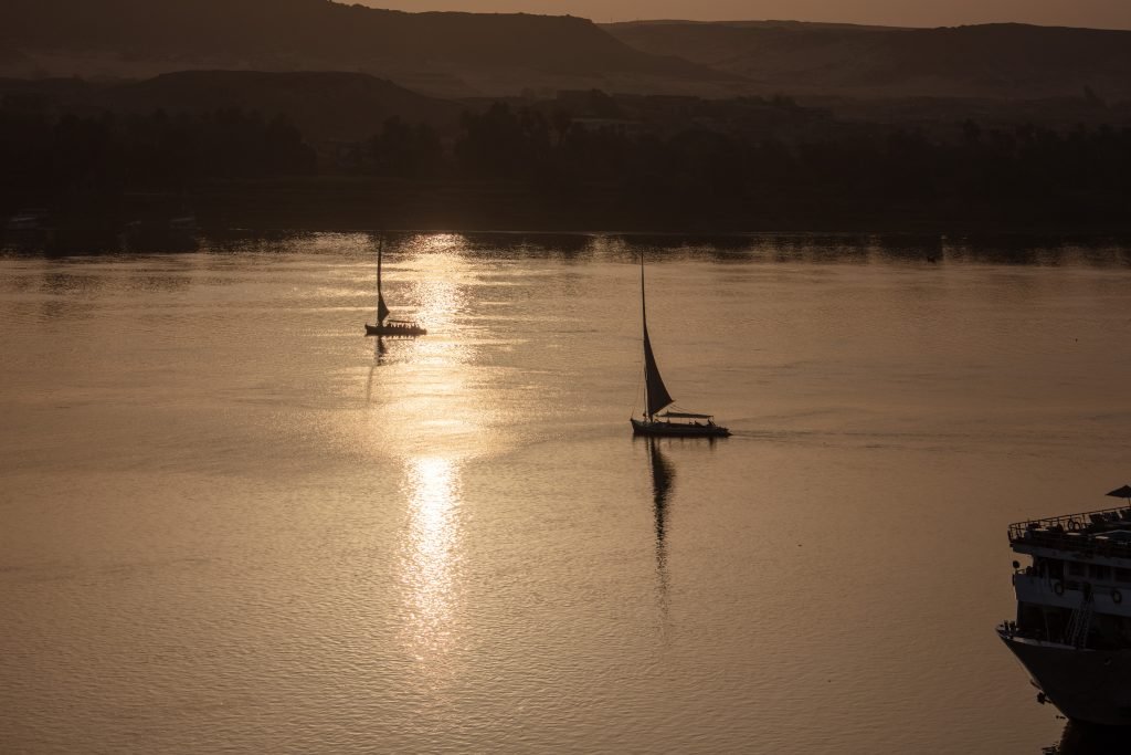 Sunset over the Nile at Aswan